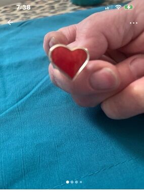 Cute red heart ring